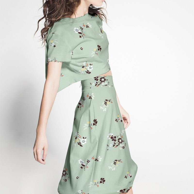 Crepe Marrocain Bouquet Agua - Ribes y Casals