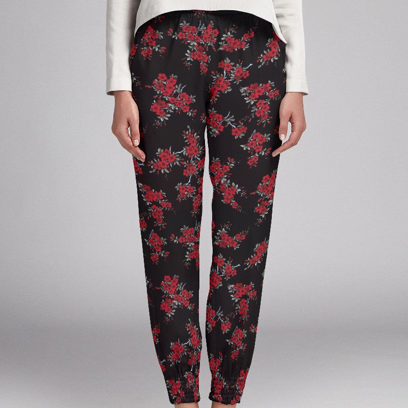 Crepe Marrocain Bouqet Preta - Ribes y Casals