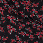 Crepe Marrocain Bouqet Preta - Ribes y Casals