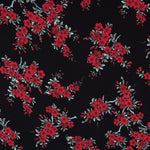 Crepe Marrocain Bouqet Preta - Ribes y Casals