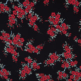 Crepe Marrocain Bouqet Preta - Ribes y Casals