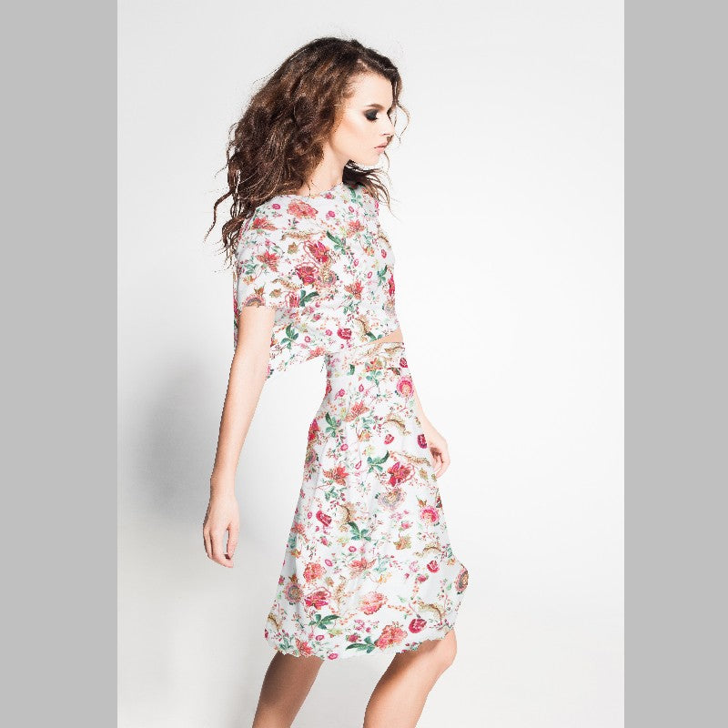 Crepe Marrocain Flor Branca - Ribes y Casals