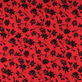 Crepe Marrocain Floral Vermelha - Ribes y Casals