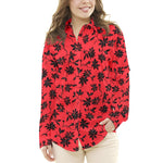 Crepe Marrocain Floral Vermelha - Ribes y Casals