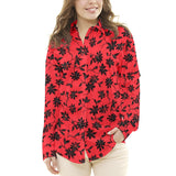 Crepe Marrocain Floral Vermelha - Ribes y Casals