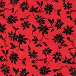 Crepe Marrocain Floral Vermelha - Ribes y Casals