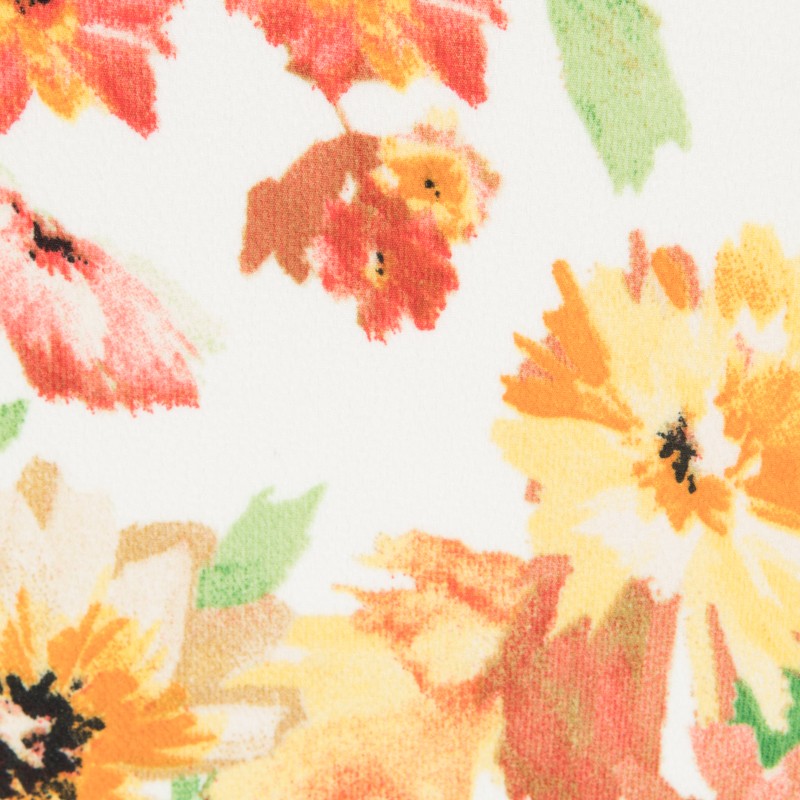 Crepe Marrocain Forest Branco Roto - Ribes y Casals