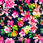 Crepe Tropical Flores Lilas - Ribes y Casals