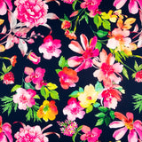 Crepe Tropical Flores Lilas - Ribes y Casals