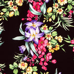 Crepe Tropical Flores Lilas - Ribes y Casals