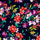 Crepe Tropical Flores Lilas - Ribes y Casals