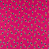 Crepe Marrocain Piñas Fucsia - Ribes y Casals