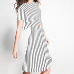 Crepe Marrocain Listras Branca - Ribes y Casals