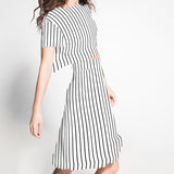 Crepe Marrocain Listras Branca - Ribes y Casals