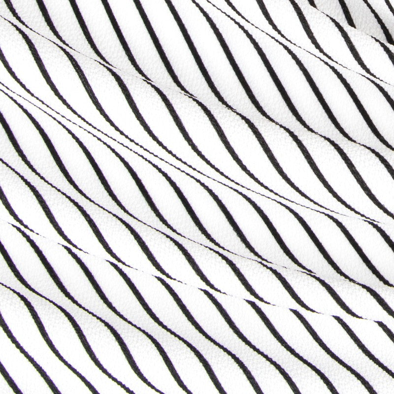 Crepe Marrocain Listras Branca - Ribes y Casals