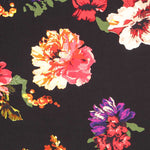 Tecido Crepe Maxi Flor Preto - Ribes y Casals