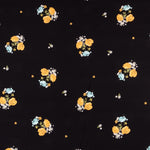 Crepe Marrocain Bouqet Preta - Ribes y Casals