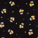 Crepe Marrocain Bouqet Preta - Ribes y Casals