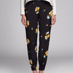 Crepe Marrocain Bouqet Preta - Ribes y Casals