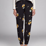 Crepe Marrocain Bouqet Preta - Ribes y Casals