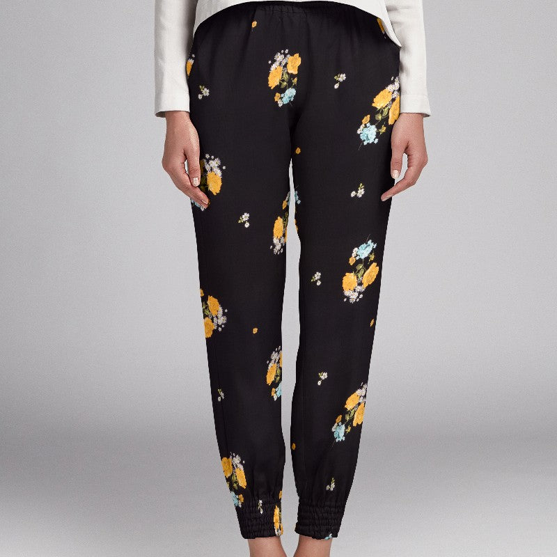 Crepe Marrocain Bouqet Preta - Ribes y Casals