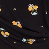 Crepe Marrocain Bouqet Preta - Ribes y Casals