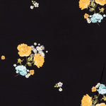 Crepe Marrocain Bouqet Preta - Ribes y Casals