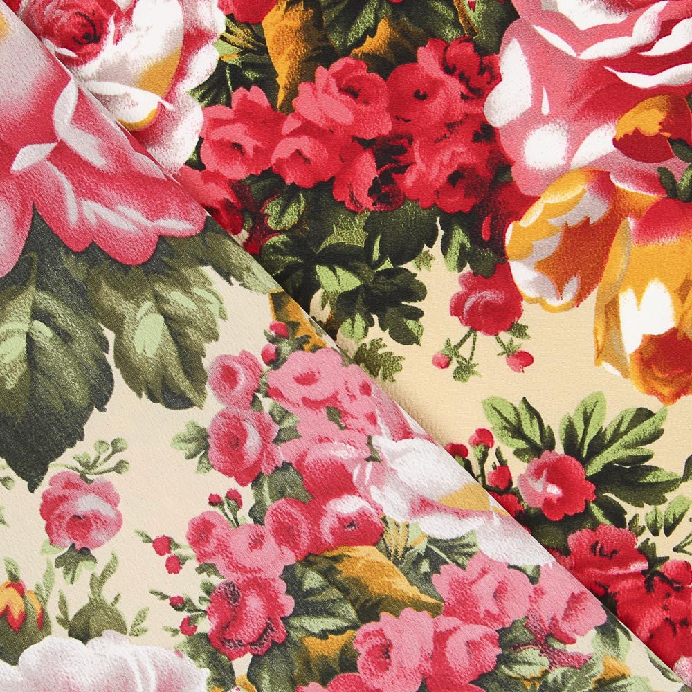 Crepe Roseira Bege - Ribes y Casals