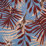 Crepe Satin Birds Light Azuis - Ribes y Casals