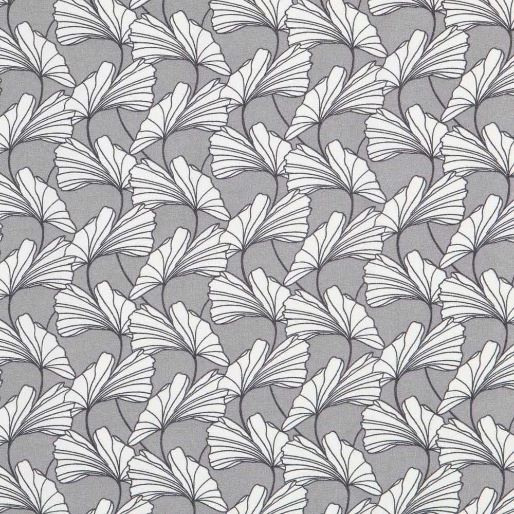Tecido Crepe Stretch Tropical Cinza - Ribes y Casals