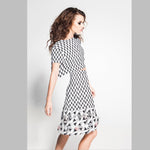 Crepe Marrocain Bouqet Preta - Ribes y Casals