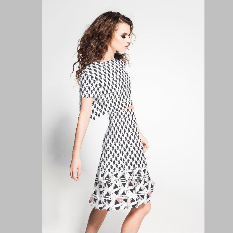 Crepe Marrocain Bouqet Preta - Ribes y Casals