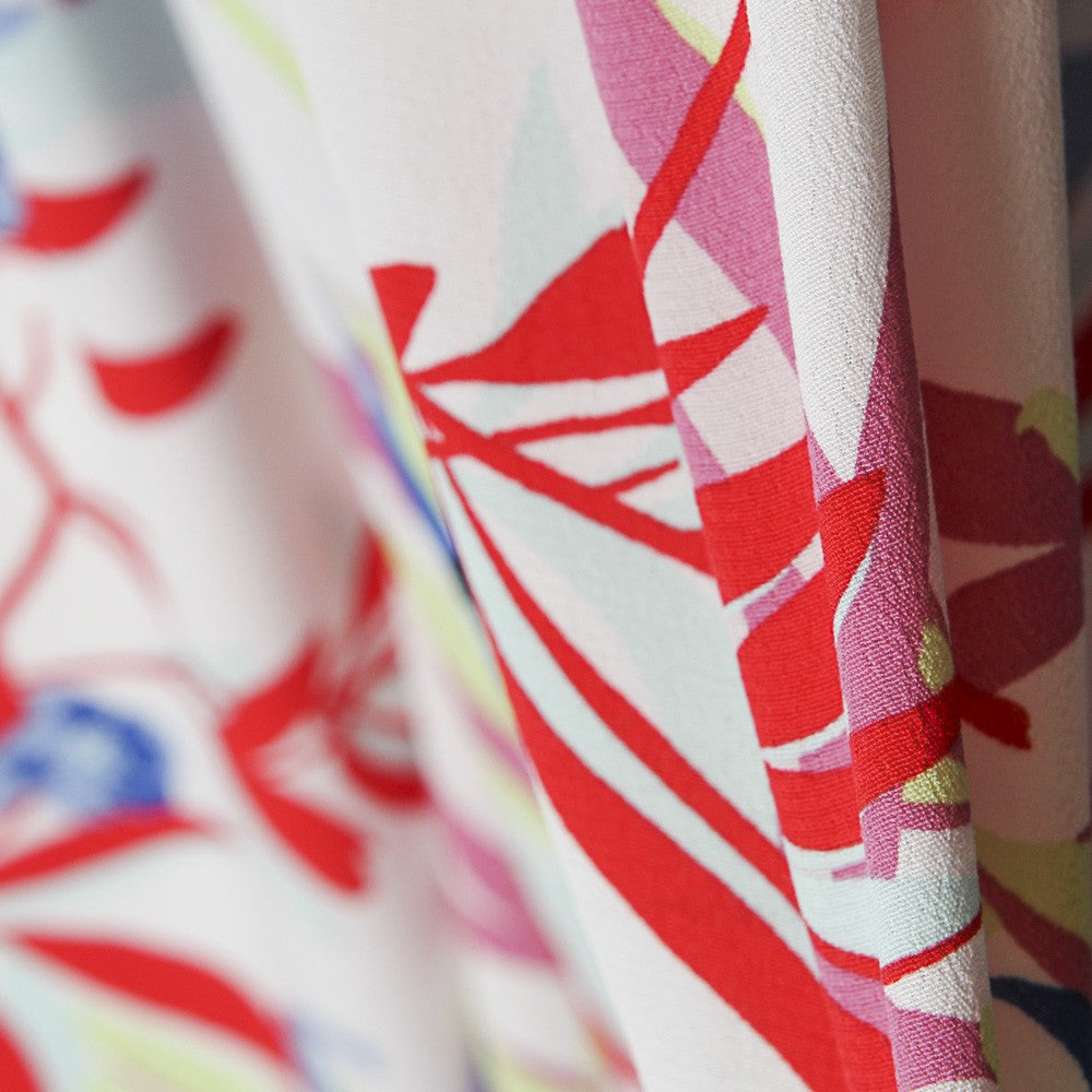 Crepe Tropical Flores Coloridas - Ribes y Casals