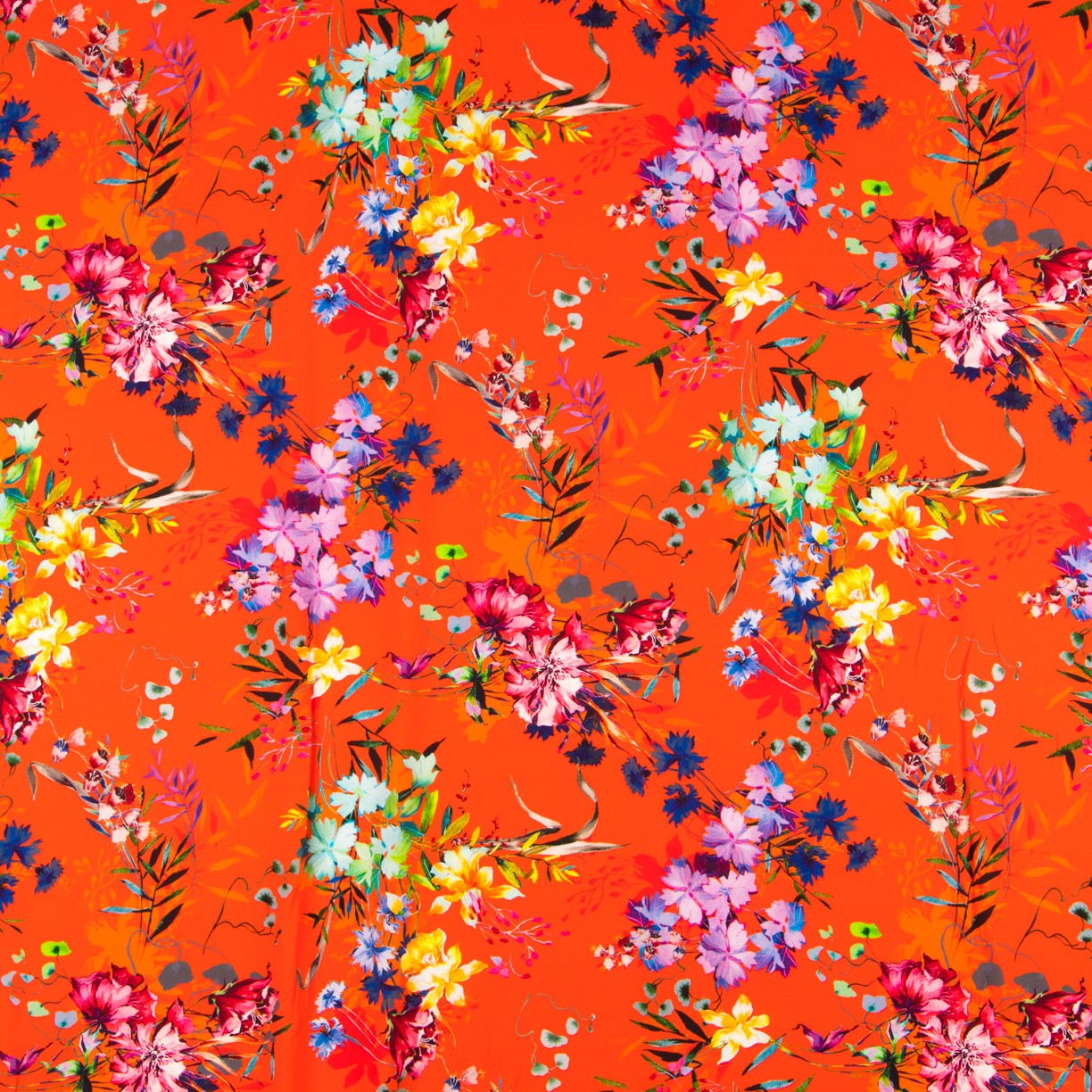 Crepe Marrocain Bouqet Preta - Ribes y Casals