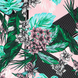 Crepe Marrocain Bouqet Preta - Ribes y Casals