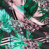 Crepe Marrocain Bouqet Preta - Ribes y Casals