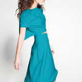 Tecido Crepe Turquesa - Ribes y Casals