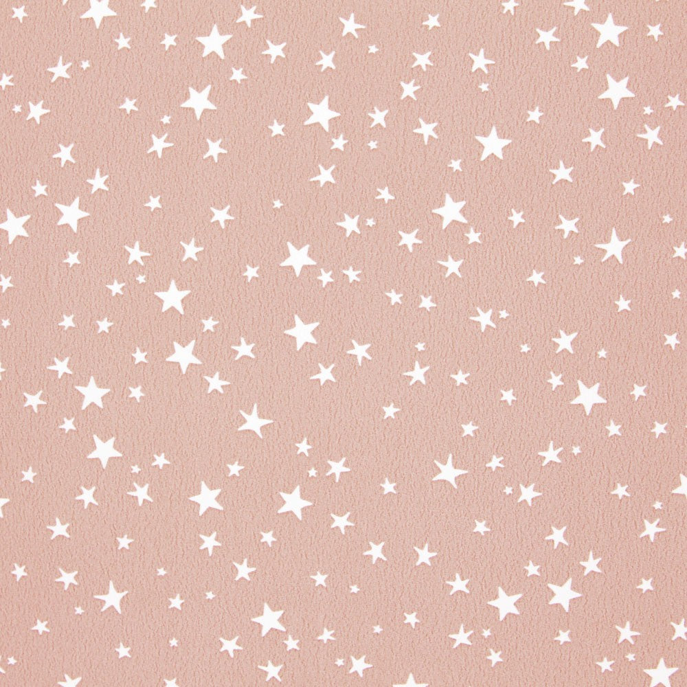 Crepe Viscose Estrelas Rosa - Ribes y Casals