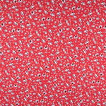 Crepe Viscose Floral Encarnado - Ribes y Casals