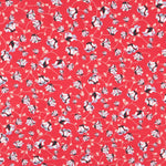 Crepe Viscose Floral Encarnado - Ribes y Casals