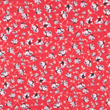 Crepe Viscose Floral Encarnado - Ribes y Casals