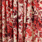 Crepe Viscose Floral Encarnado - Ribes y Casals