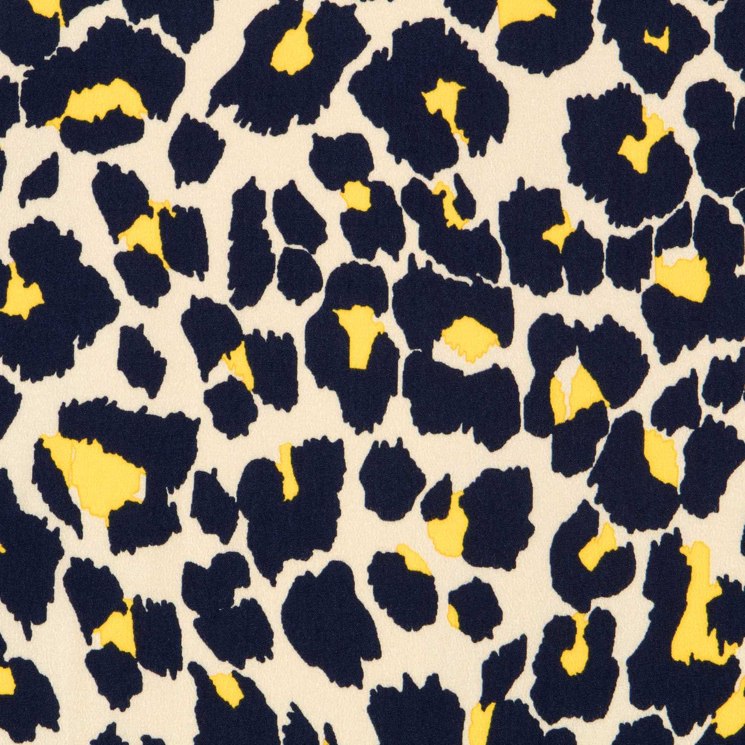 Leopardo Amarelo Viscose Crepe - Ribes y Casals
