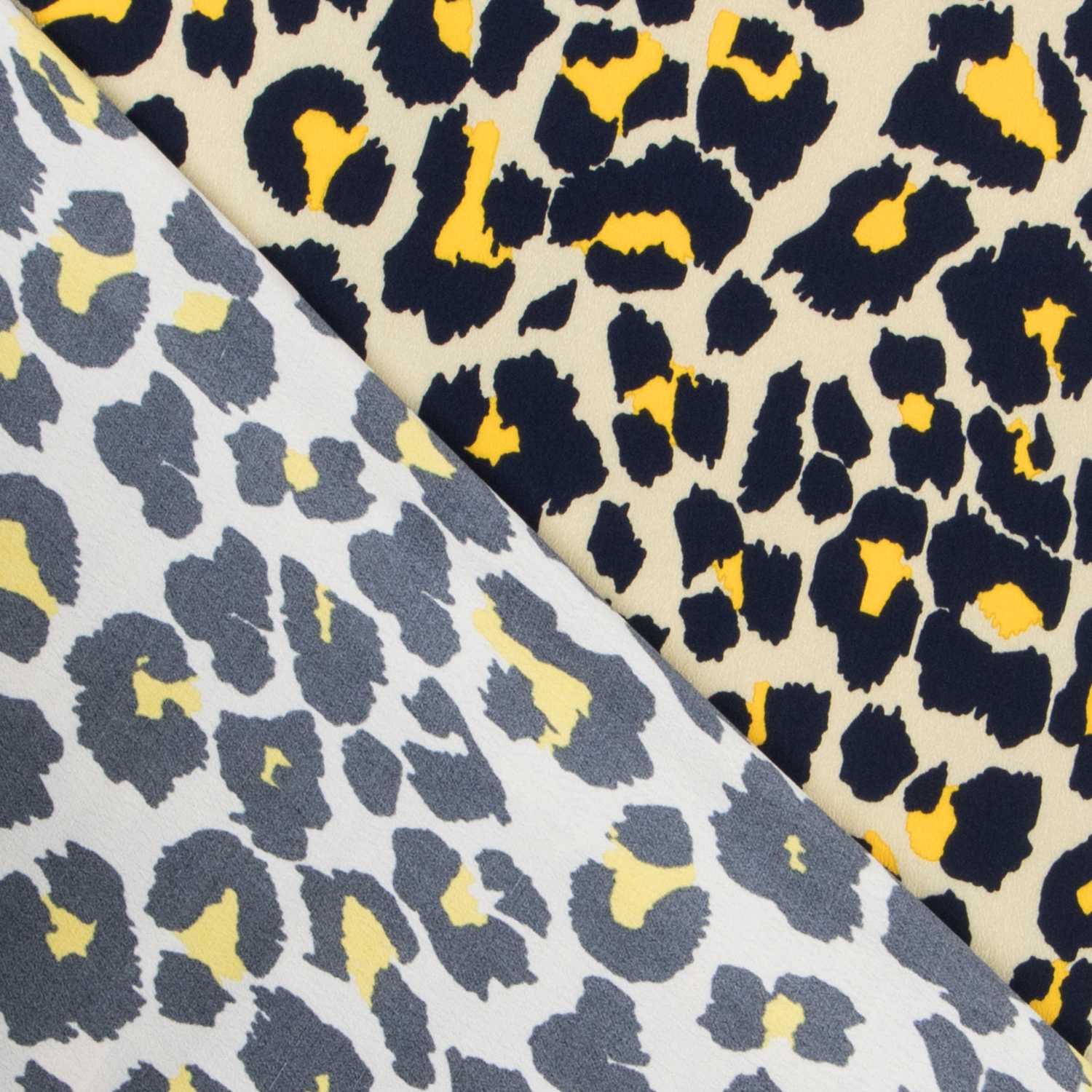 Leopardo Amarelo Viscose Crepe - Ribes y Casals