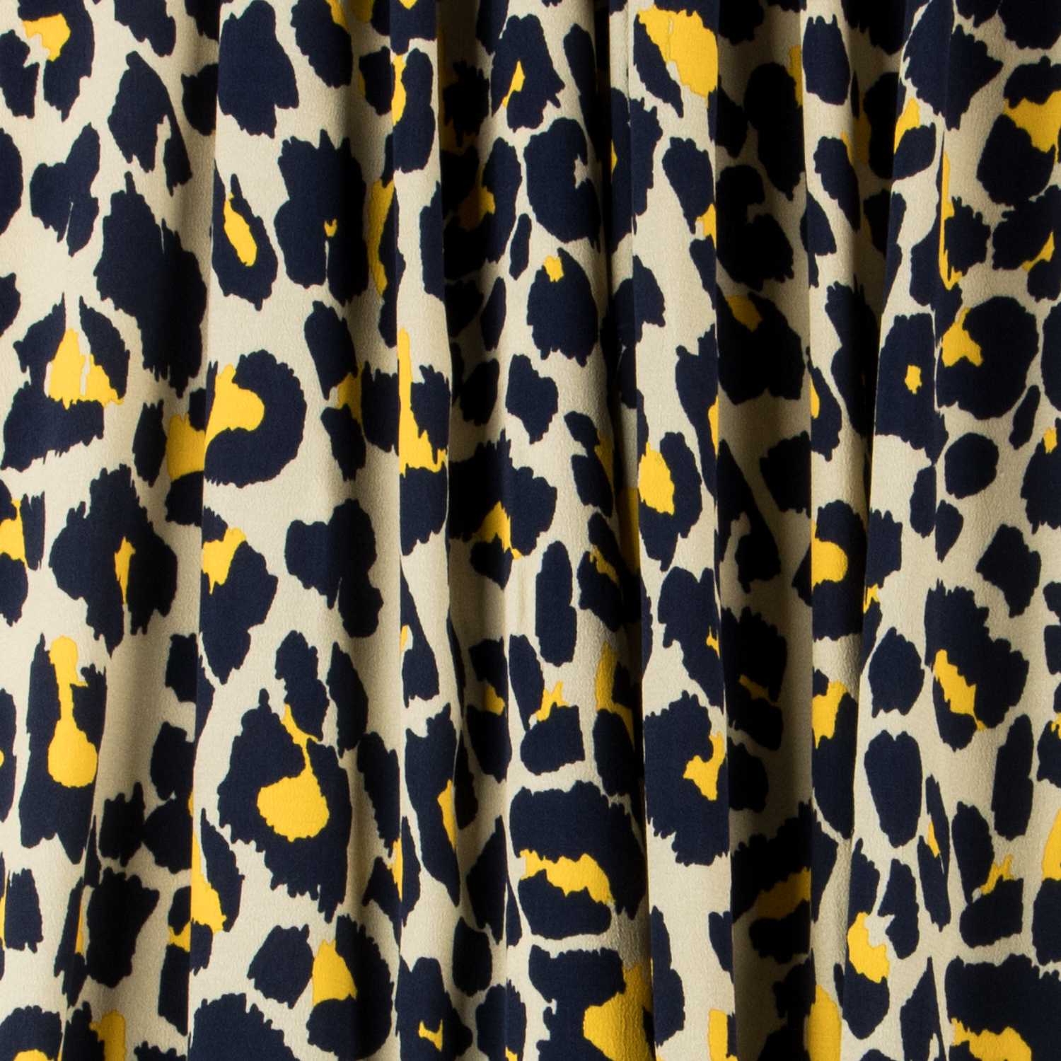 Leopardo Amarelo Viscose Crepe - Ribes y Casals