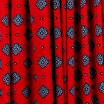 Crepe Satin Flores vermelhas - Ribes y Casals