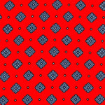 Crepe Satin Flores vermelhas - Ribes y Casals