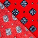 Crepe Satin Flores vermelhas - Ribes y Casals