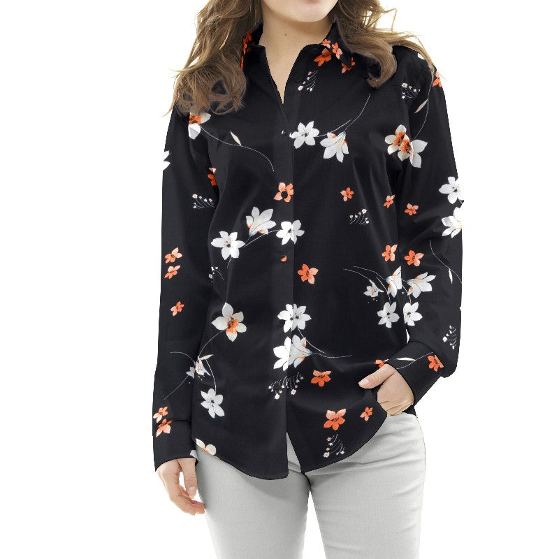 Crepe Viscosa Sakura Preta - Ribes y Casals