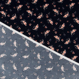 Crepe Aves Azul Claro - Ribes y Casals